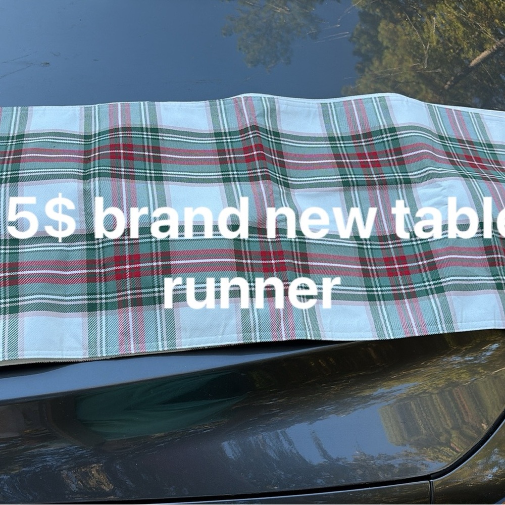 Plaid Holiday Table Runner